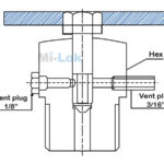 Isometric 3D view of Mi-Lok stainless steel instrumentation bleed valve