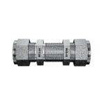 Mi-Lok stainless steel bulkhead union compression tube fitting horizontal view
