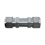 Mi-Lok bulkhead union fitting side view showing panel mounting threads