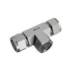 Angled 3D view of Mi-Lok female branch tee compression fitting