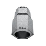 Mi-Lok female connector tube fitting showing internal female thread entry