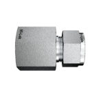 Mi-Lok stainless steel female tube connector horizontal profile view