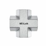 Mi-Lok stainless steel female cross fitting.