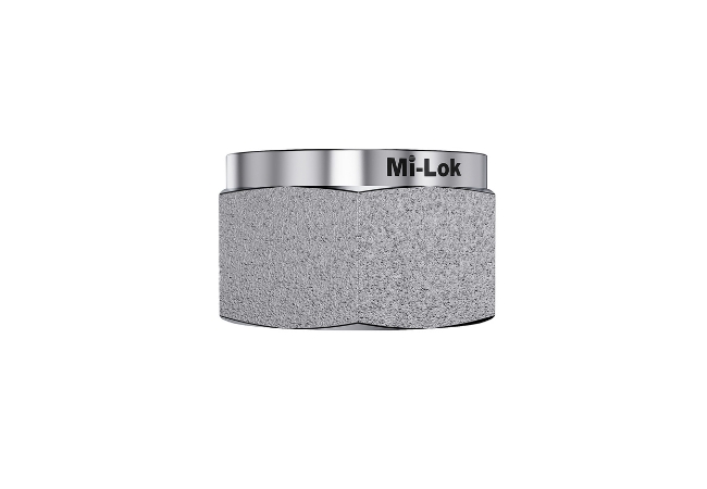 Mi-Lok stainless steel tube fitting compression nut side view