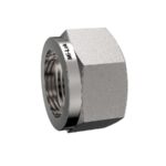 3D perspective view of Mi-Lok stainless steel compression nut