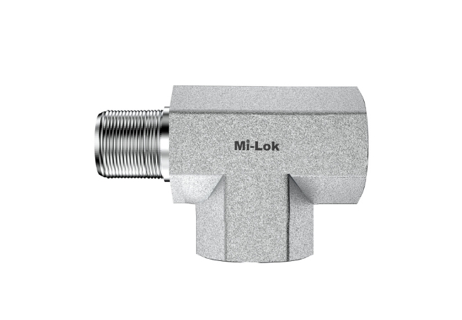 Mi-Lok stainless steel run tee.