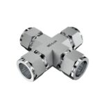 Mi-Lok stainless steel union cross tube fitting isometric view