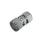 3D isometric perspective view of Mi-Lok stainless steel straight union tube fitting