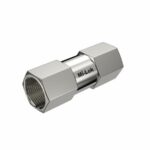 3D isometric view of Mi-Lok female threaded check valve inlet
