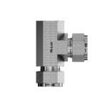 Mi-Lok female run tee fitting front elevation view