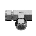Mi-Lok female run tee horizontal layout view