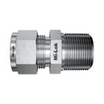 Mi-Lok stainless steel male connector tube fitting
