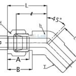 Mi-Lok 45-degree male elbow fitting