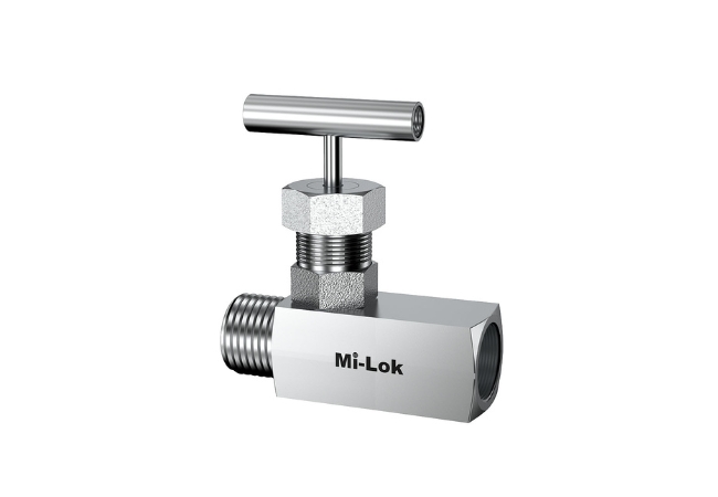 Mi-Lok 3D isometric high pressure stainless steel needle valve